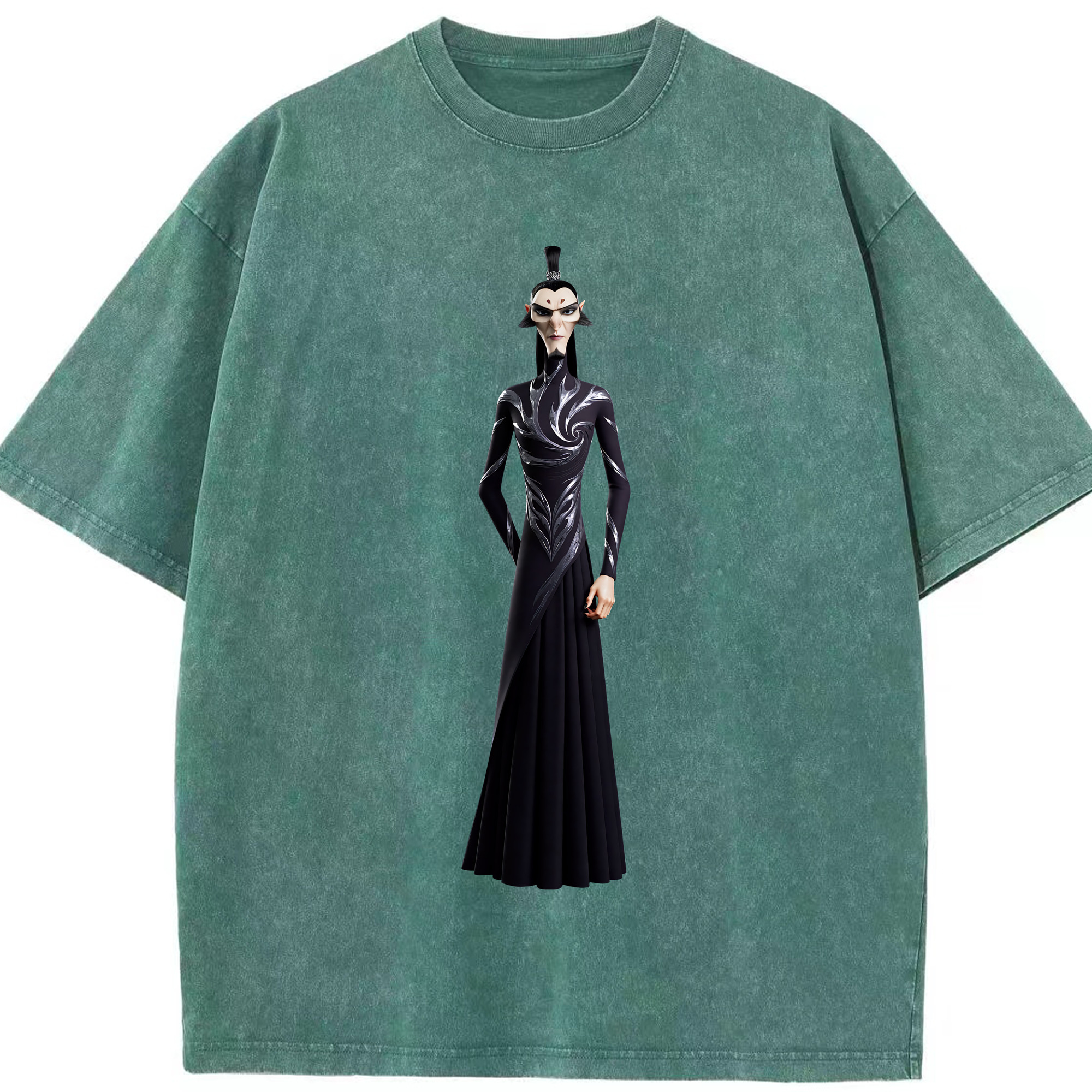 （画像用） Ne Zha 2 ナタ 魔童の大暴れ 綿100% ヴィンテージ風 半袖Tシャツ（フロントプリント）